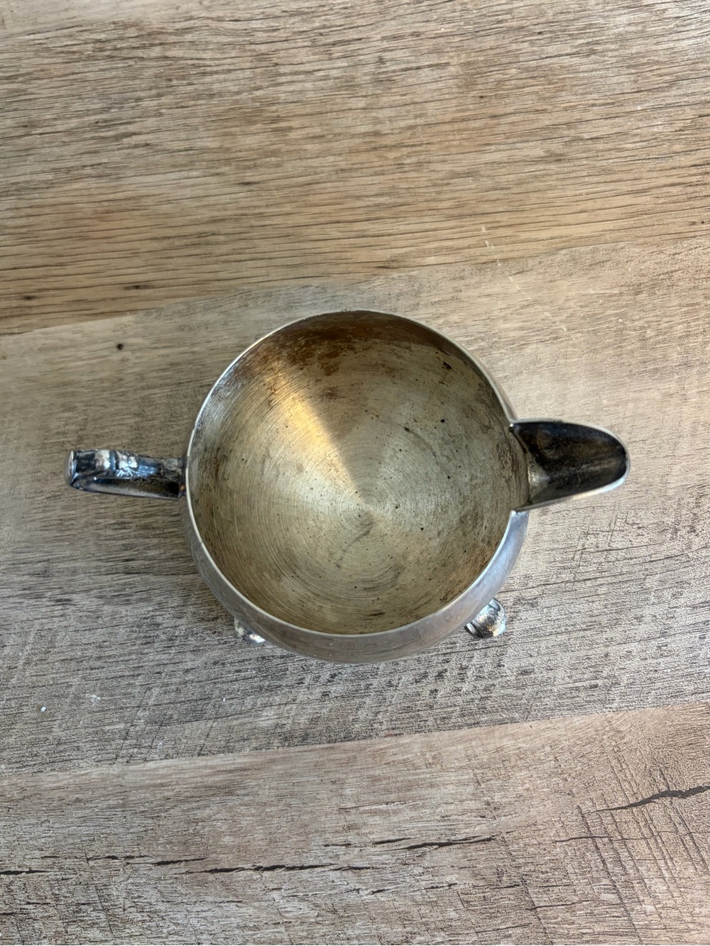 Vintage Silver Plated Creamer International Silver Co 6 oz Ornate Feet Handle - Picture 9 of 11
